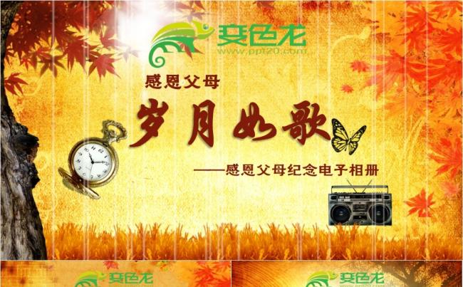 感恩父母家庭聚会电子相册动态PPT模板缩略图