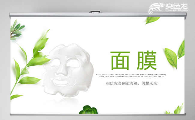 绿色清新面膜产品介绍宣传册PPT模板缩略图