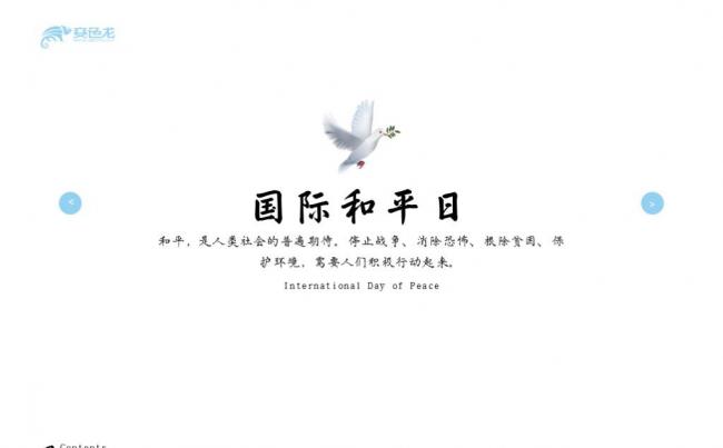 简约图文国际和平日教学课件PPT模板缩略图