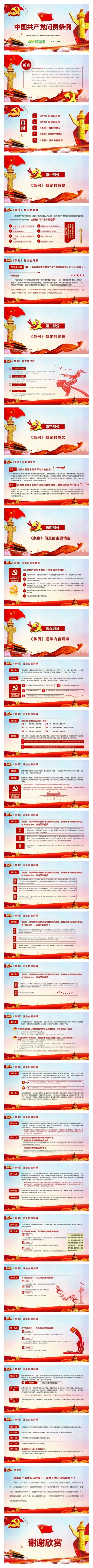 新修订中国共产党问责条例逐条解读培训课件PPT模板