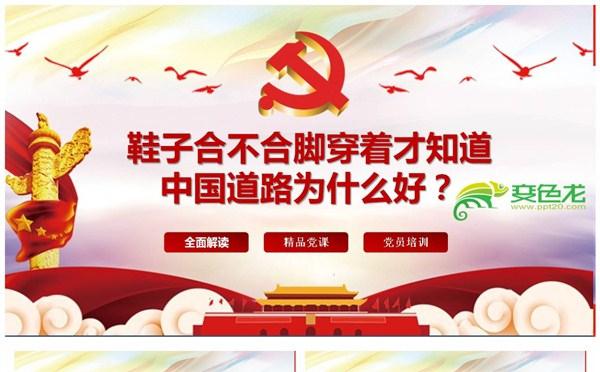 党政党建党课中国道路为什么好全面解读PPT模板缩略图