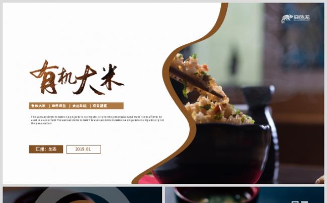 简约水稻五常有机大米农业丰收工作总结汇报PPT模板缩略图