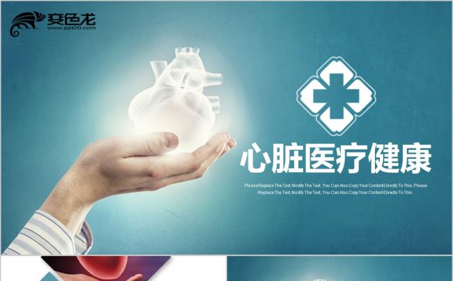 微粒体风心脏医疗健康医疗医学解剖研究工作PPT模板缩略图