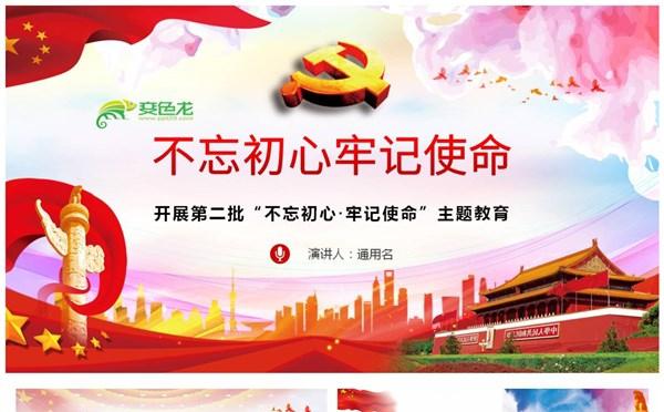 开展第二批不忘初心牢记使命教育党建党课课件PPT模板缩略图