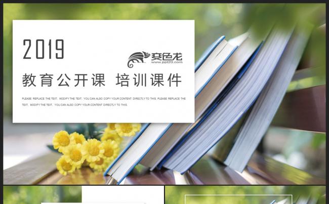 清新简约微粒体风教育公开课培训课件PPT模板缩略图