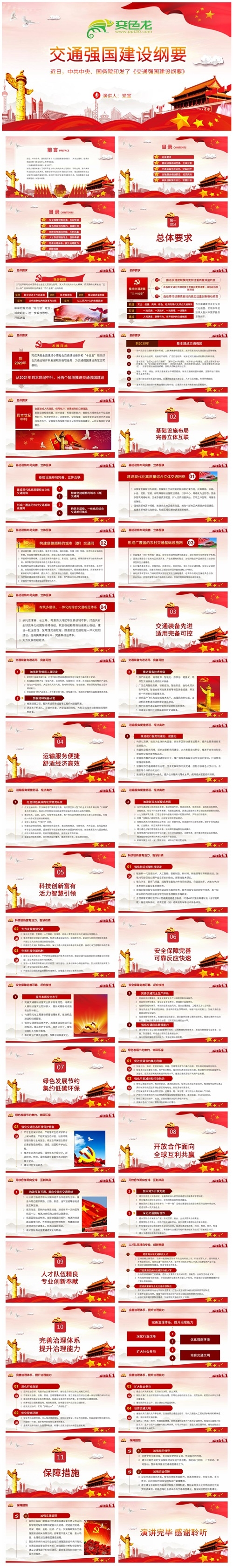 交通强国建设纲要全面解读学习课件PPT模板