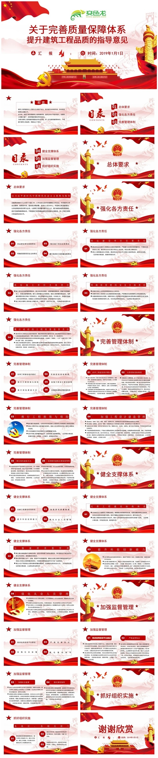 关于完善质量保障体系指导意见全面解读PPT模板