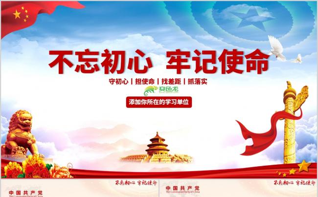 大气简洁不忘初心牢记使命做新时代合格党员PPT模板缩略图