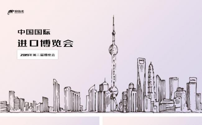 简洁第二届中国国际进口博览会宣传画册PPT模板缩略图