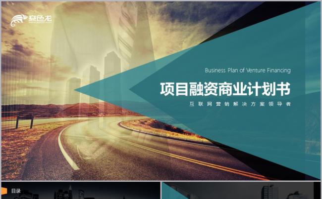 蓝色简约行业项目招商融资商业计划书PPT模板缩略图