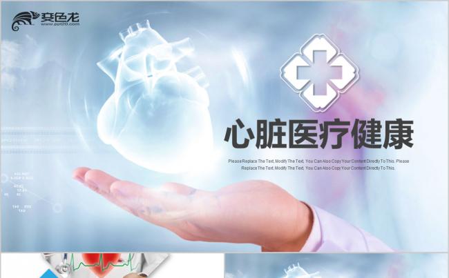 简约风蓝色心脏健康医疗医学解剖研究报告PPT模板缩略图