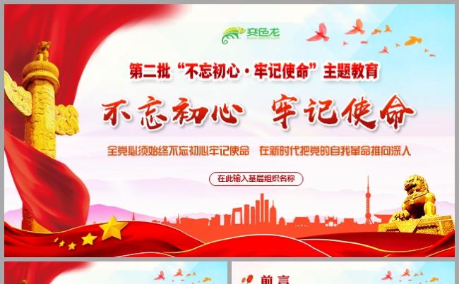 不忘初心牢记使命主题教育活动党课培训PPT模板缩略图