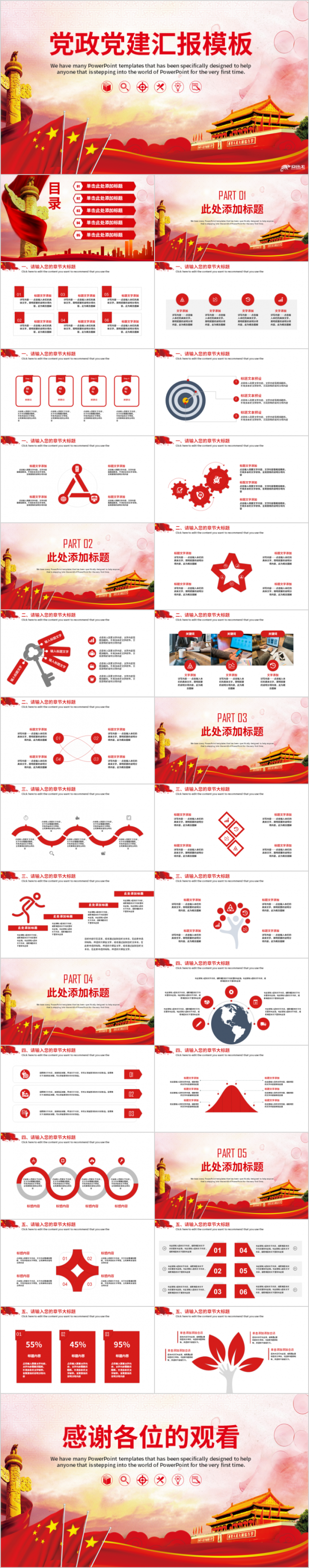 党政党建政府机关共青团工作汇报安全学习PPT模板