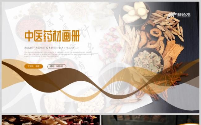 简洁风中医药材宣传画册工作总结计划通用PPT模板缩略图