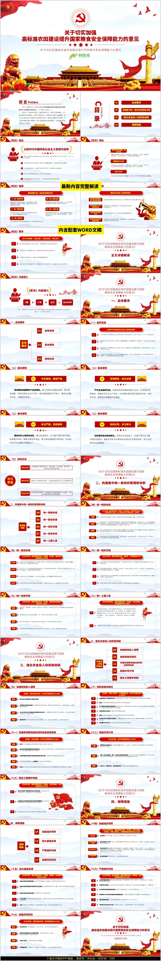 关于提升国家粮食安全保障能力的意见详细解读PPT模板
