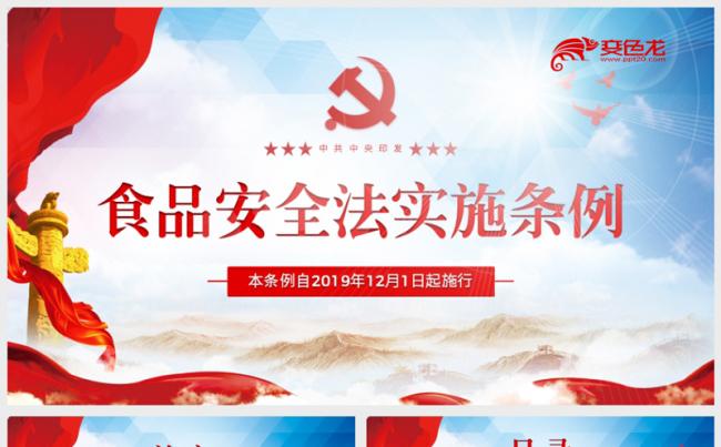 党政风中华人民共和国食品安全法实施条例逐条解读PPT模板缩略图