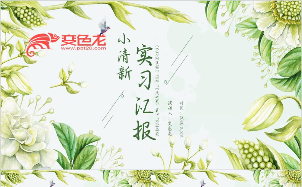 绿色小清新应届生实习工作汇报PPT模板缩略图