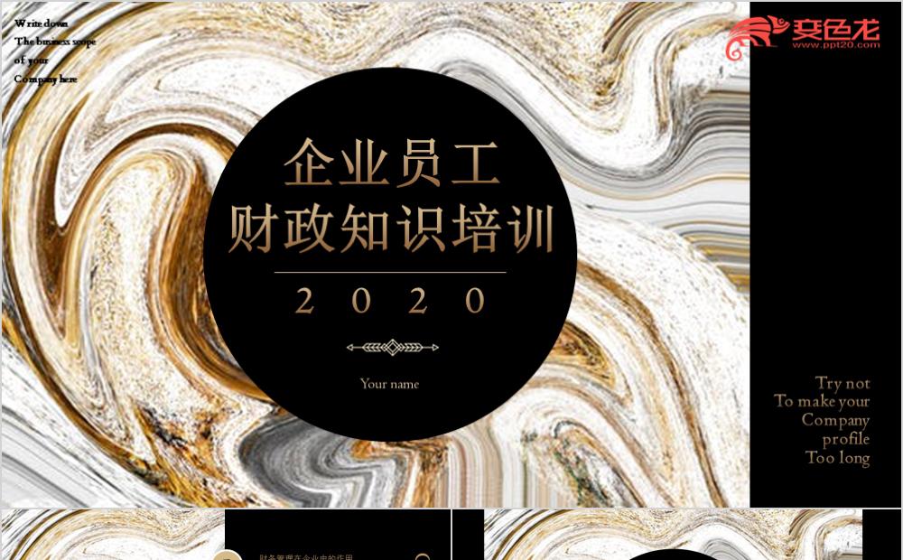 鎏金时尚企业员工财务知识培训PPT模板缩略图