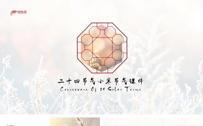 红色简约二十四节气小寒节气课件PPT模板缩略图
