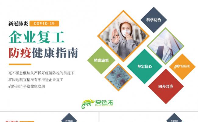 企事业单位复工复产疫情防控措施指南PPT模板缩略图