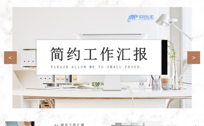 2020蓝色简约风工作总结汇报PPT模板缩略图
