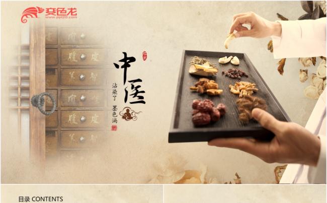 中国古典风中医理疗工作总结PPT模板缩略图