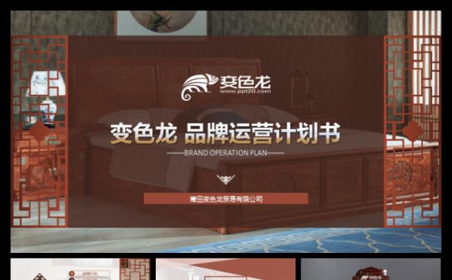 雕花红木住宅家具天猫京东入驻品牌运营计划书PPT模板缩略图
