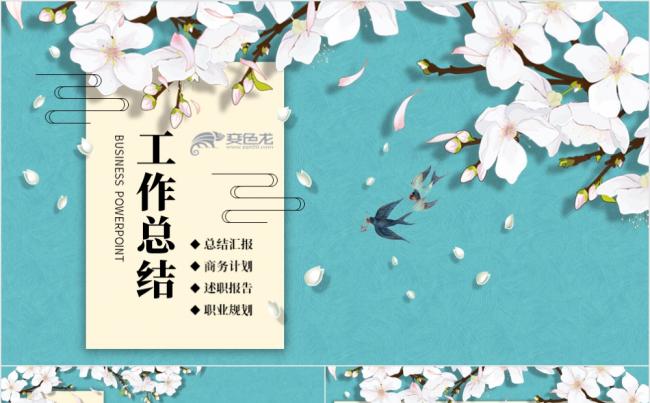 2020清新淡雅工作总结计划汇报PPT模板缩略图