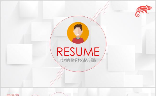 简约大方时尚竞聘简历述职报告PPT模板缩略图
