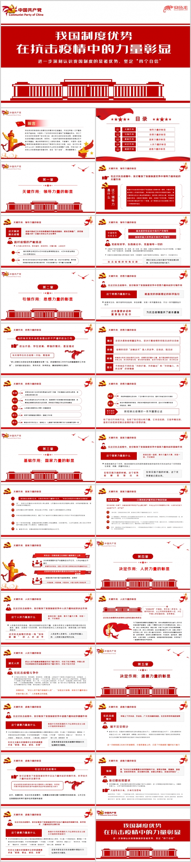 我国制度优势在抗击疫情中的力量彰显PPT模板