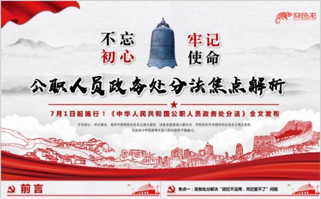公职人员政务处分法焦点解析全文党课解读PPT模板缩略图