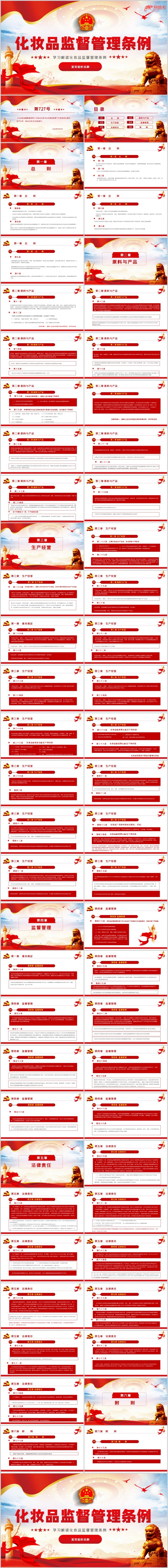学习解读化妆品监督管理条例PPT模板