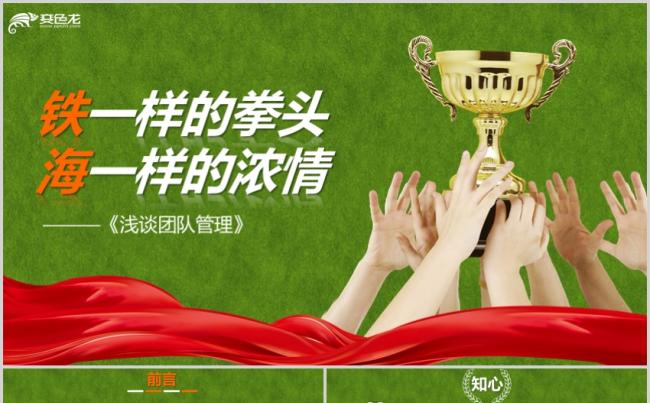  创意绿色企业管理培训项目管理团队建设PPT模板缩略图