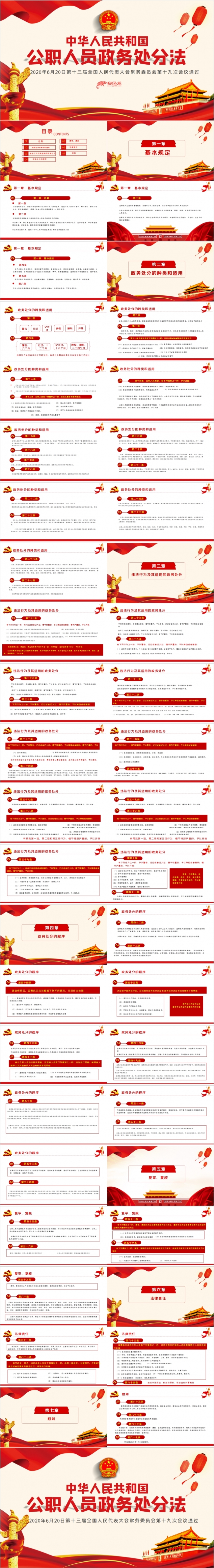 中华人民共和国公职人员政务处分法PPT模板