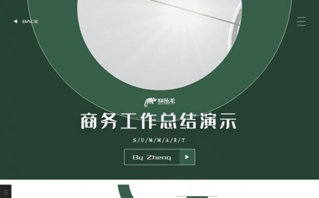 绿色商务工作总结经营分析工作汇报演示PPT模板缩略图