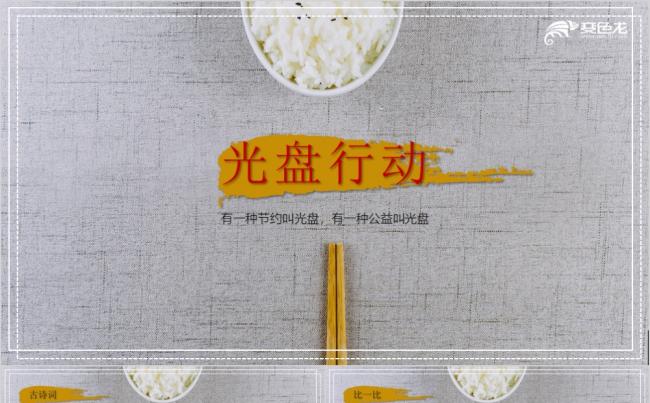 灰色简约厉行节约光盘行动PPT模板缩略图