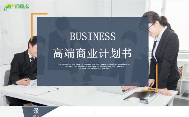 极简几何风大气高端商业计划书PPT模板缩略图