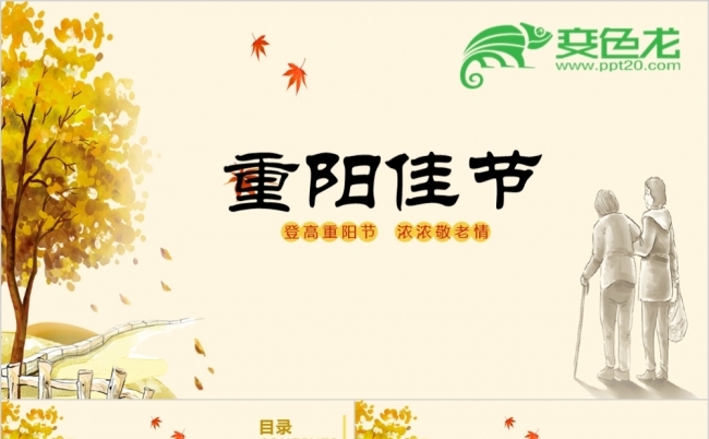 重阳节主题弘扬传统节日教育宣传PPT模板缩略图