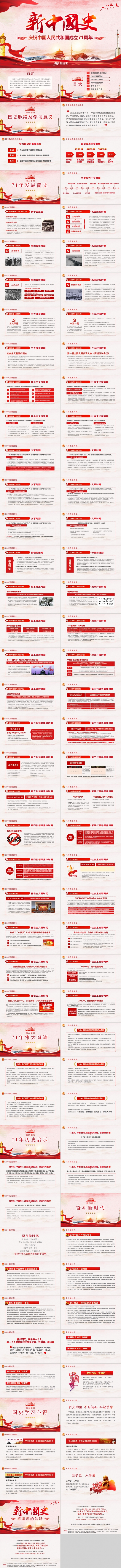 2021年新中国成立100周年史PPT模板