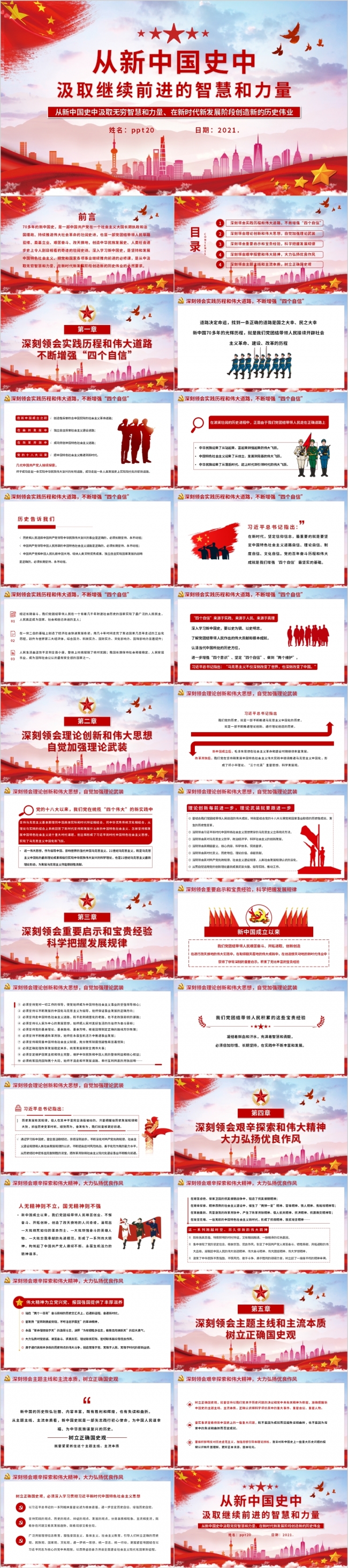 党员干部要从党的百年历史中汲取继续前进的智慧和力量PPT-变色龙PPT