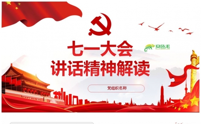 简约党政风七一大会讲话精神解读ppt课件缩略图