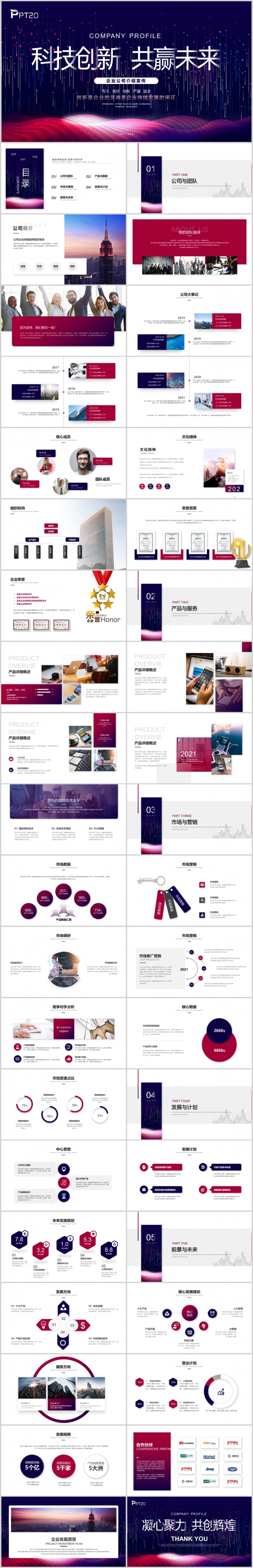 科技风商务公司介绍企业介绍产品介绍企业宣传ppt模板