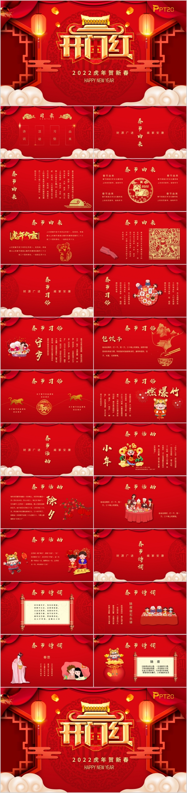 2022虎年贺岁企业年会春节祝福PPT
