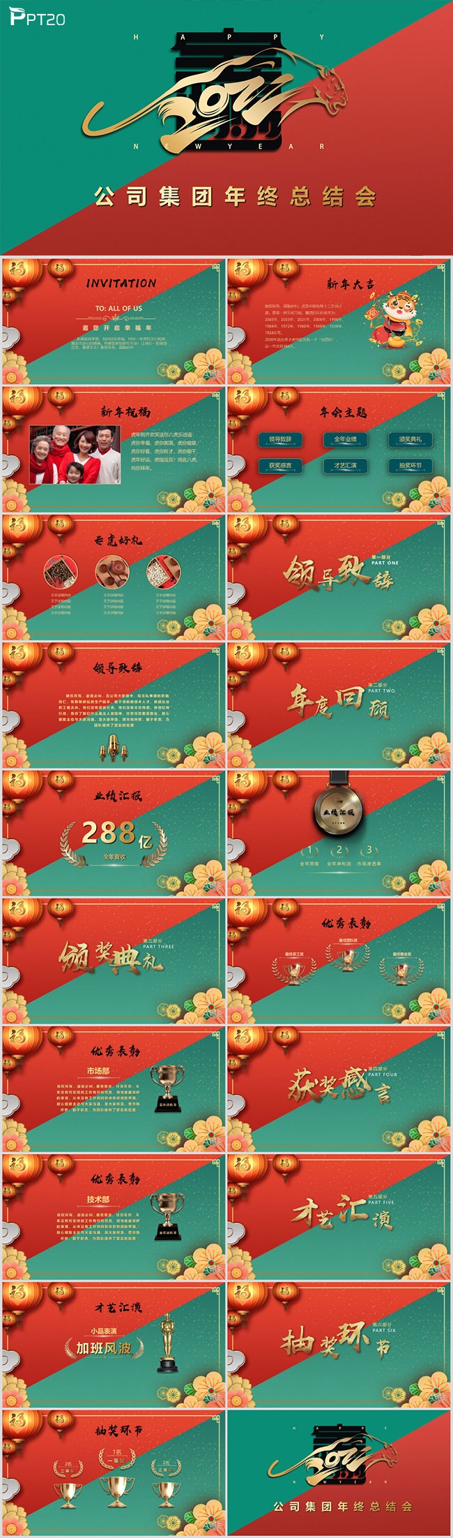 2022年终总结企业年会PPT模板