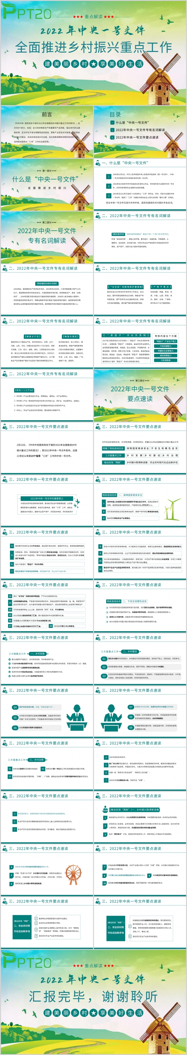2022年中央一号文件全面推进乡村振兴重点工作中央会议PPT