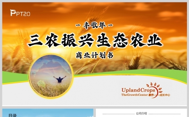 绿色生态农业三农振兴商业计划报告动态PPT模板缩略图