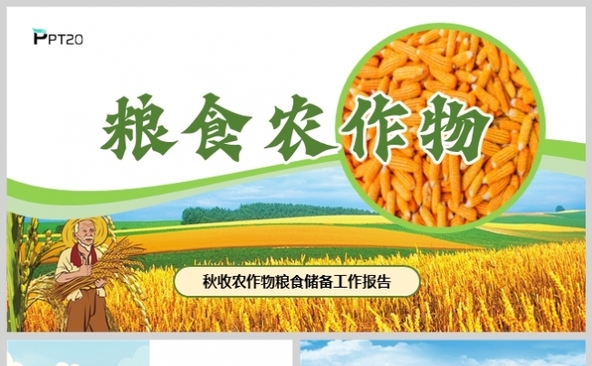 黄绿风秋收农作物粮食储存工作报告PPT模板缩略图