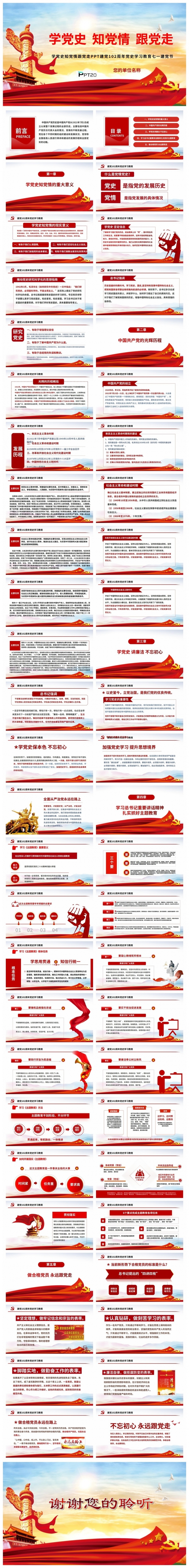 学党史知党情跟党走七一建党节102周年党史学习教育PPT