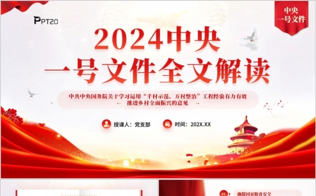 2024中央一号文件全文解读PPT模板缩略图