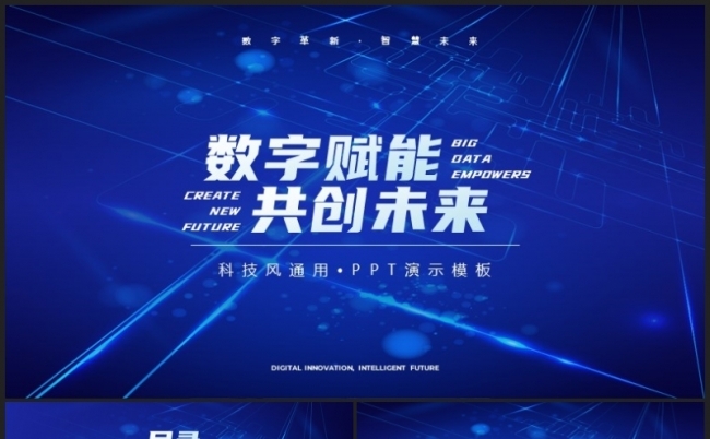 蓝色科技风信息技术大数据人工智能项目策划商业计划书PPT模板缩略图